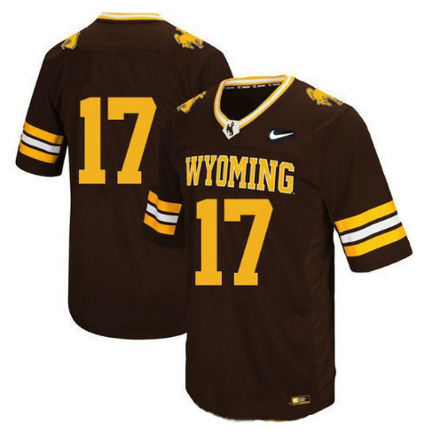 Wyoming Cowboys #17 Josh Allen Brown Stitched College Football Jersey